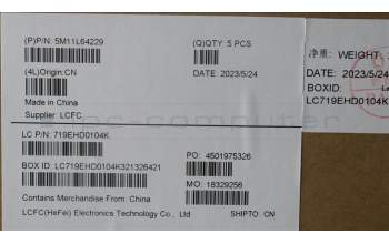 Lenovo 5M11L64229 MECH_ASM KBD W C GER BKLT LTN WW UK BK