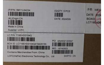 Lenovo 5M11L64234 MECH_ASM KBD W C HBW BKLT CHY WW US BK