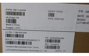 Lenovo 5M11L64249 MECH_ASM KBD W C JPN BKLT CHY WW JP BK