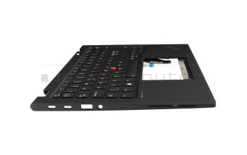 5M11L64261 Original Lenovo Tastatur inkl. Topcase ND (nordic) schwarz/schwarz mit Backlight und Mouse-Stick