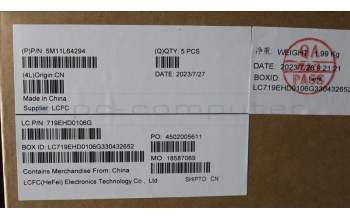 Lenovo 5M11L64294 MECH_ASM KBD W C UK BKLT CHY WW UK BK