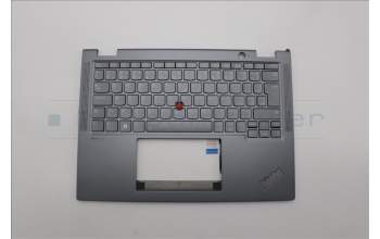 Lenovo 5M11L64316 C-Cover with keyboard, Czech Slovakian, Grey, Backlight, UK