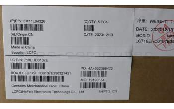 Lenovo 5M11L64326 C-Cover with keyboard, French, Grey, Backlight, US