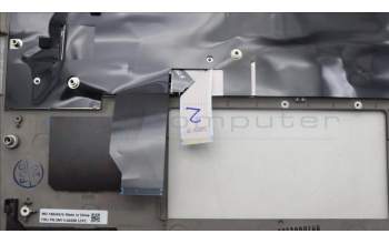 Lenovo 5M11L64330 C-Cover with keyboard, German, Grey, Backlight, UK