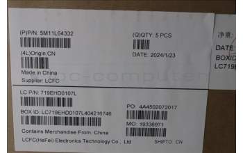 Lenovo 5M11L64332 C-Cover with keyboard, Greek, Grey, Backlight, US