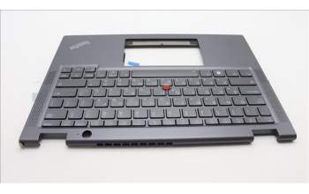 Lenovo 5M11L64334 C-Cover with keyboard, Hebrew, Grey, Backlight, US