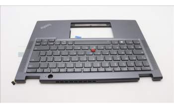 Lenovo 5M11L64342 C-Cover with keyboard, Italian, Grey, Backlight, UK
