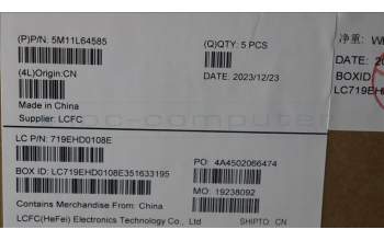 Lenovo 5M11L64585 C-Cover with keyboard, Spanish, Grey, Backlight, UK