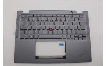 Lenovo 5M11L64668 C-Cover with keyboard, French, Grey, Backlight, WWAN, US