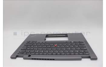 Lenovo 5M11L64668 C-Cover with keyboard, French, Grey, Backlight, WWAN, US