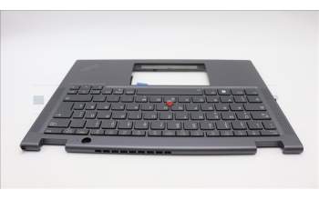 Lenovo 5M11L64678 C-Cover with keyboard, German, Grey, Backlight, WWAN, UK