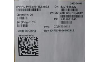 Lenovo 5M11L64892 MECH_ASM ASM A COVER YG 2.4T BK WLAN AMD