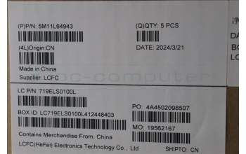 Lenovo 5M11L64943 MECH_ASM FRU KB CCV FRA (CHY) UK BK