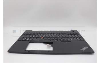 Lenovo 5M11L65012 C-Cover with keyboard, Czech Slovakian, Black, UK