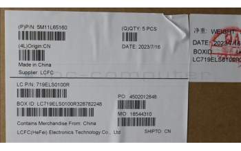 Lenovo 5M11L65160 MECH_ASM FRU KB CCV ENG BL(CHY) US BK