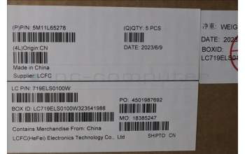 Lenovo 5M11L65278 MECH_ASM FRU KBCCV CZE/SLK BL(LTN)UKBK