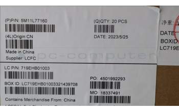 Lenovo 5M11L77160 X13G4FPR+POWERBRACKET ASSY,BK