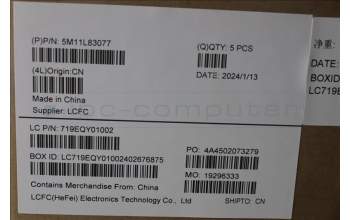 Lenovo 5M11L83077 C-Cover with keyboard, Arabic, Black/Arctic Grey, WLAN, US