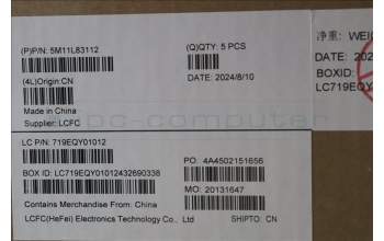 Lenovo 5M11L83112 MECH_ASM KBDBZL,UK,WL,BK/GY,CHY