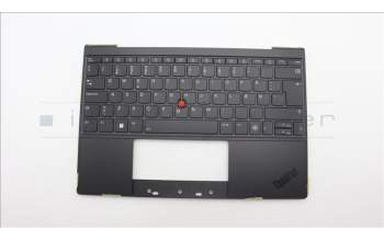 Lenovo 5M11L83197 C-Cover with keyboard, Danish, Black/Arctic Grey, WWAN, UK