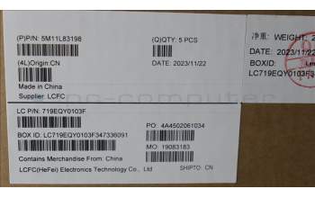 Lenovo 5M11L83198 MECH_ASM KBDBZL,ENG,WW,BK/GY,SRX