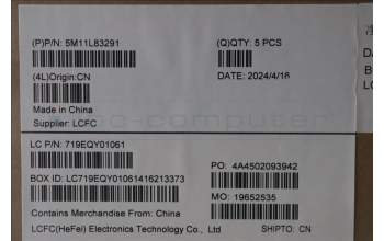 Lenovo 5M11L83291 C-Cover with keyboard, Nordic, Black/Bronze, WLAN, UK