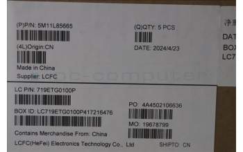 Lenovo 5M11L85665 C-Cover with keyboard, Danish, Black, UK