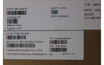 Lenovo 5M11L85770 C-Cover with keyboard, Norwegian, Black, UK