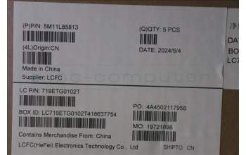 Lenovo 5M11L85813 C-Cover with keyboard, Switzerland, Black, UK