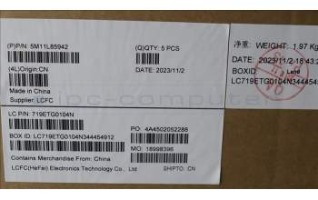 Lenovo 5M11L85942 C-Cover with keyboard, Greek, Black, Backlight, US