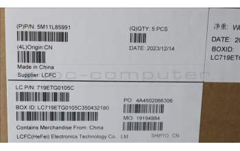 Lenovo 5M11L85991 C-Cover with keyboard, Spanish LA, Black, Backlight, UK