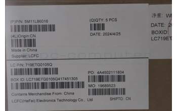 Lenovo 5M11L86016 C-Cover with keyboard, Portuguese, Black, Backlight, UK