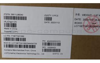 Lenovo 5M11L86040 C-Cover with keyboard, Swedish/Finnish, Black, Backlight, UK