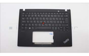 Lenovo 5M11L86046 C-Cover with keyboard, Switzerland, Black, Backlight, UK
