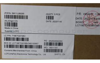 Lenovo 5M11L86095 C-Cover with keyboard, Arabic, Black, Backlight, WWAN, US