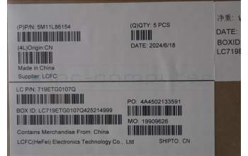 Lenovo 5M11L86154 C-Cover with keyboard, French, Black, Backlight, WWAN, US