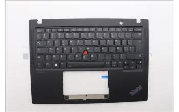 Lenovo 5M11L86156 C-Cover with keyboard, French, Black, Backlight, WWAN, US
