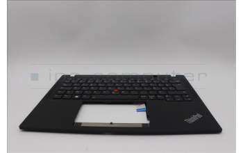 Lenovo 5M11L86156 C-Cover with keyboard, French, Black, Backlight, WWAN, US