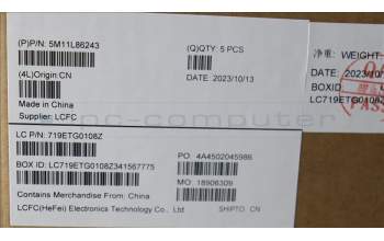 Lenovo 5M11L86243 MECH_ASM BL KB BK MG WW NORDIC LTN