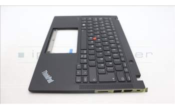Lenovo 5M11L86273 C-Cover with keyboard, Swedish/Finnish, Black, Backlight, WWAN, UK