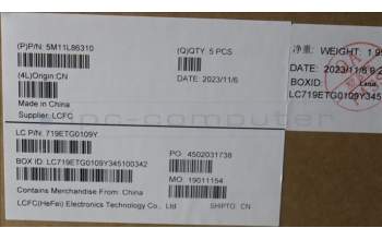 Lenovo 5M11L86310 MECH_ASM BL KB BK MG WW UK LTN