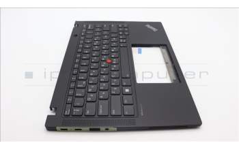Lenovo 5M11L86316 C-Cover with keyboard, Ukraine, Black, Backlight, WWAN, US