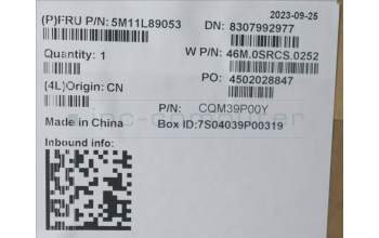 Lenovo 5M11L89053 C-Cover with keyboard, Nordic, Backlight, FingerPrint Reader, WWAN, UK