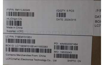 Lenovo 5M11L92249 MECH_ASM FRU KB CCV SPA (CHY) UK BK