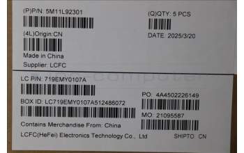 Lenovo 5M11L92301 MECH_ASM FRU KB CCV NORDIC (CHY) UK BK