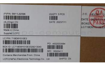 Lenovo 5M11L92596 MECH_ASM FRU KB CCV UK BL (SRX) UK BK