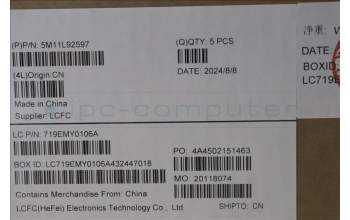 Lenovo 5M11L92597 MECH_ASM FRU KB CCV UK BL (TRI) UK BK