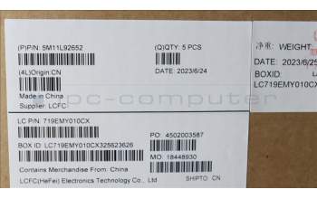 Lenovo 5M11L92652 MECH_ASM FRU KB CCV ENG BL (SRX) US AG