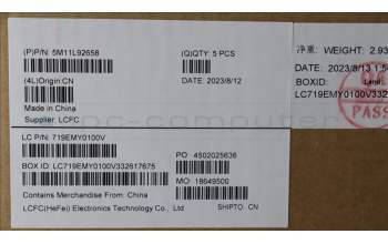 Lenovo 5M11L92658 C-Cover with keyboard,Arabic,Arctic Grey,Backlight