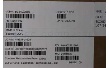 Lenovo 5M11L92806 C-Cover with keyboard, Belgian, Black, Backlight, UK